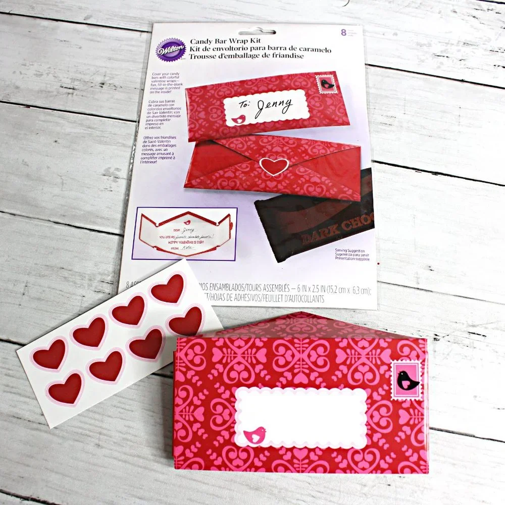 Wilton Candy Bar Wrap Kit Valentine's Day Wedding Party Favor Wrappers